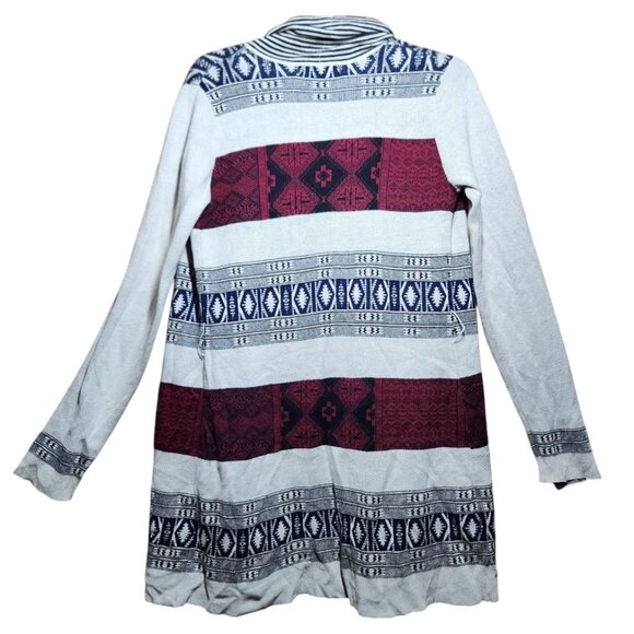 NEW Belldini Southwestern Long Open Front Cardigan Jacket Sweater Size Small S I - Picture 2 of 10